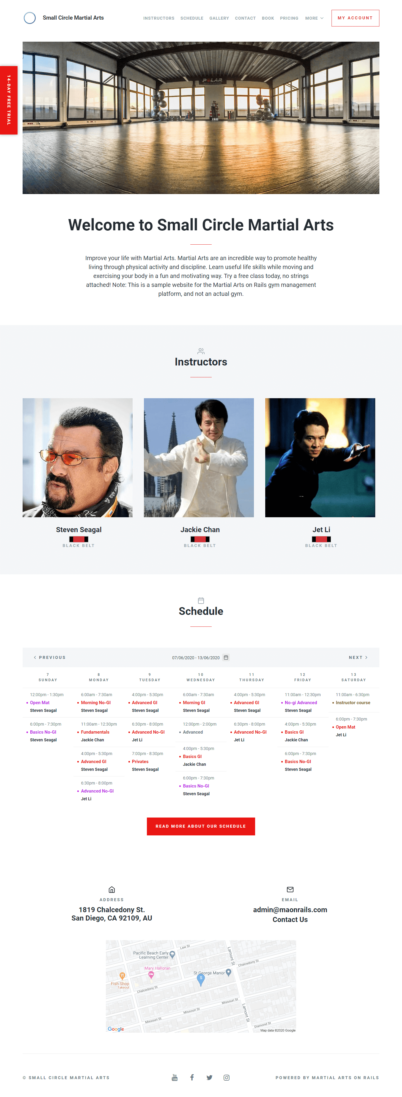 Gym website